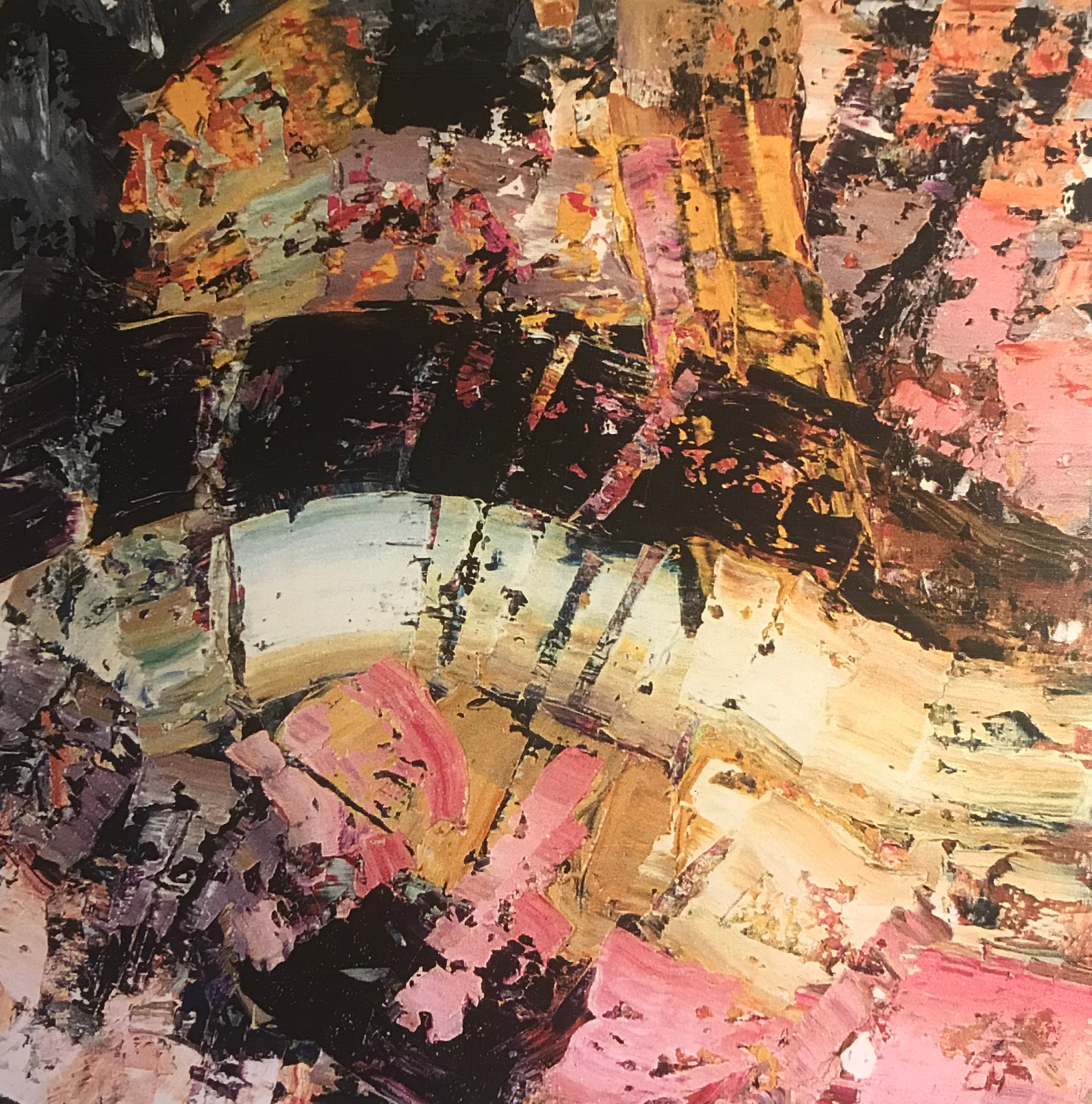 Chantal Jonassen, fossil, art, pink, painting