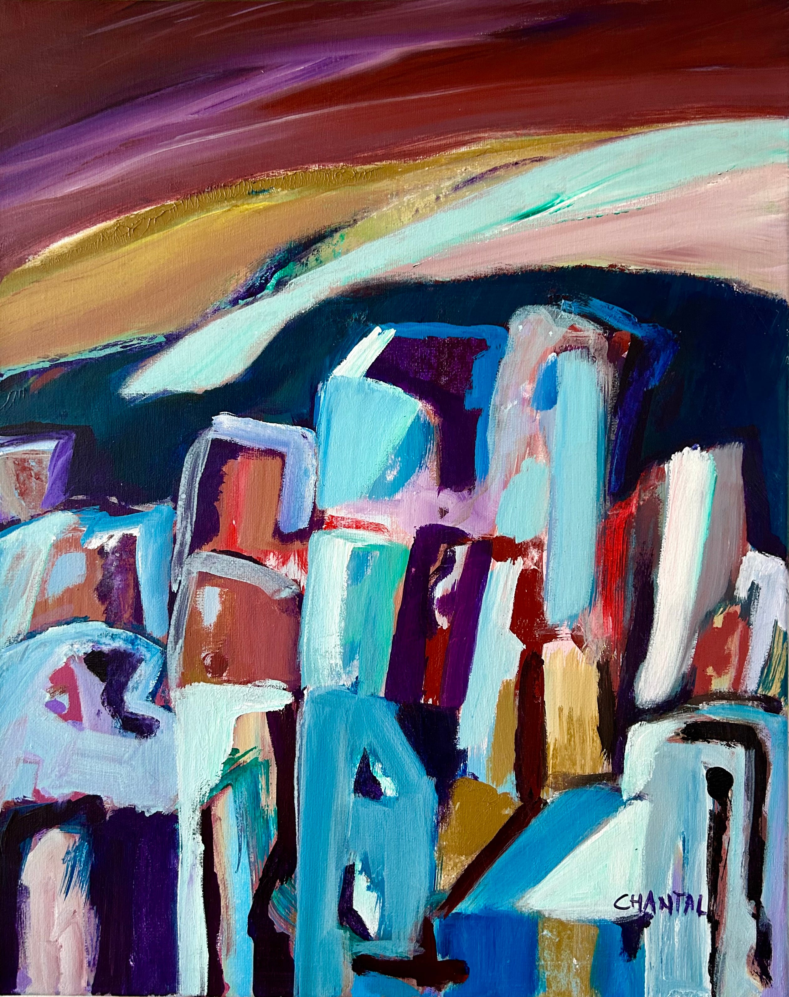 Chantal Jonassen, galleri, Mols, Rønde, Syddjurs, art, kunst, maleri, painting, Bilder, ekspressiv, Maghreb, Marokko, Maroc, Morocco, blue, blau, blå, bleue